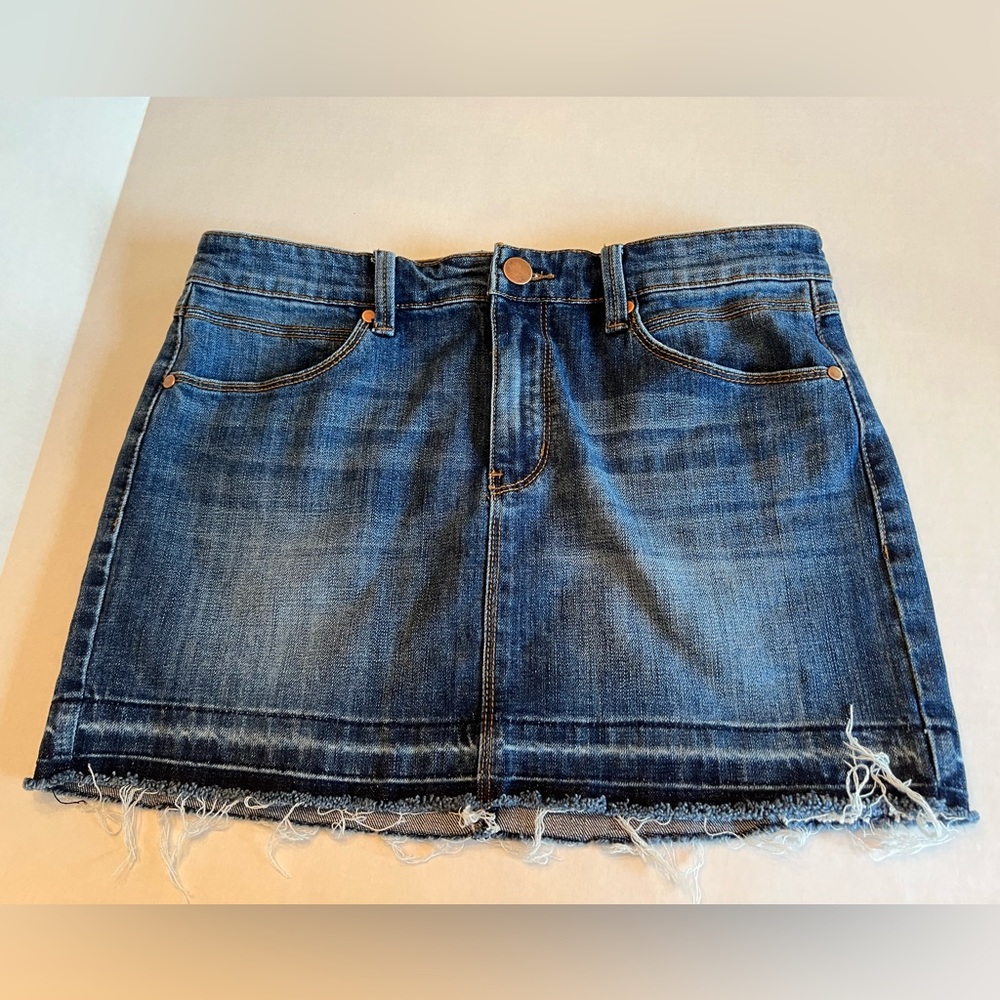 Forever 21 Jean Skirt with distressed ends size L